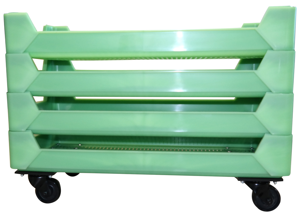 4 Pack Soap Drying Tray with Dolly Stackable FineMistSprayer